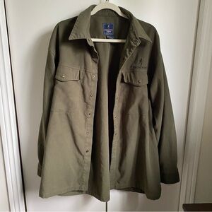 Browning Gold Mens Green Button-Up Shirt Jacket